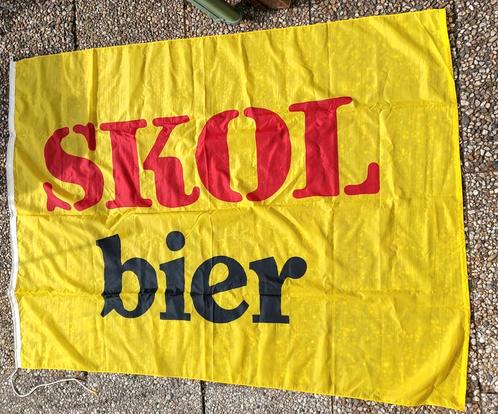 Oude Skol Bier Reclame Vlag Bierreclame, Verzamelen, Merken en Reclamevoorwerpen, Gebruikt, Verzenden