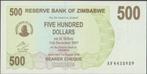 Zimbabwe 500 dollars 2006 aUNC p.43 (# 64), Verzenden, Zimbabwe, Los biljet