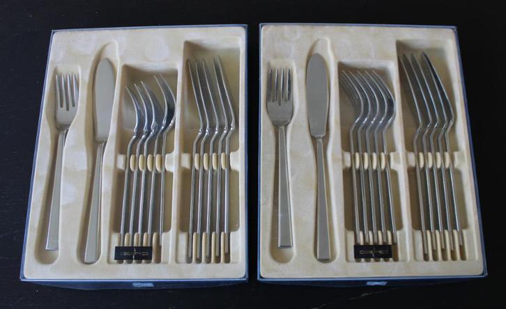 12-persoons visbestek van Gero Zilduro 18/10, Huis en Inrichting, Keuken | Bestek, Nieuw, Bestekset, Rvs of Chroom, Vaatwasserbestendig