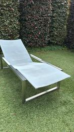 Royal Botania Ninix wit ligbed met gasveer, Tuin en Terras, Ophalen, Gebruikt