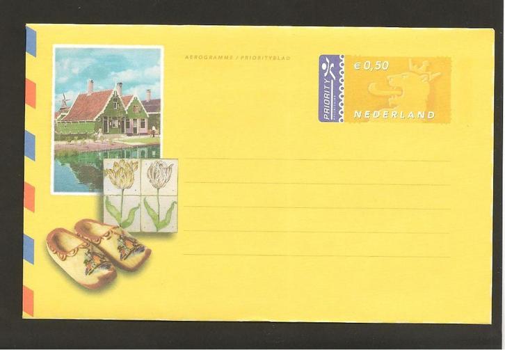 Luchtpostblad Geuzendam 42. 50 cent druk Enschedé. Zie Info., Postzegels en Munten, Brieven en Enveloppen | Nederland, Briefkaart
