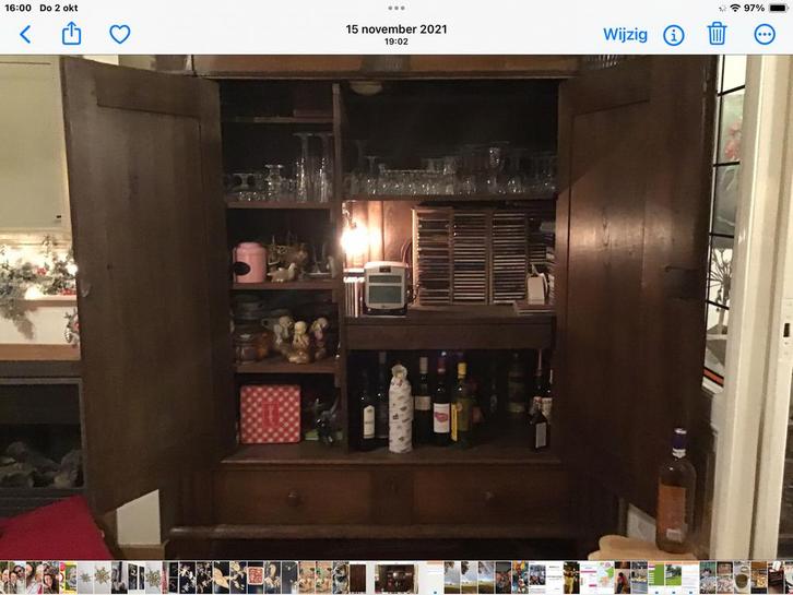 Antieke Duitse Eiken Kast - 1824 - Johon Schottel, Antiek en Kunst, Antiek | Meubels | Kasten, Ophalen of Verzenden