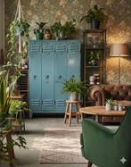 Vintage lockerkast kledingkast garderobekast, Ophalen, Met deur(en), Gebruikt, 100 tot 150 cm