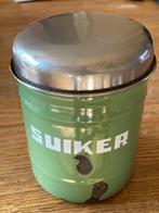 Emaille voorraadbus suiker groen, Antiek en Kunst, Antiek | Emaille, Ophalen of Verzenden
