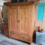 Brocante oude grenen biedermeierkast servieskast keukenkast, Ophalen
