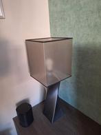 staanlamp en tafellamp stenen voet met stoffen kap, Huis en Inrichting, Lampen | Vloerlampen, Ophalen of Verzenden, Gebruikt, Minder dan 100 cm