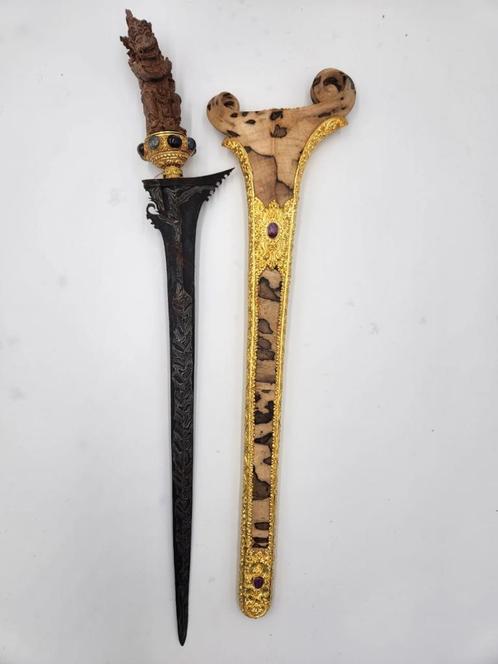 Kris Bali Kojongan Pamor Pandan Iris Zilver Goud KTB76, Antiek en Kunst, Kunst | Niet-Westerse kunst, Verzenden