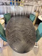 Ovale Eettafel Blackbone Richmond interiors, 100 tot 150 cm, Ophalen of Verzenden, Vijf personen of meer, Eikenhout