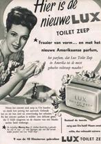 Lux toiletzeep/Filmster - Advertentie uit tijdschrift 1950, Verzamelen, Ophalen of Verzenden, Gebruikt