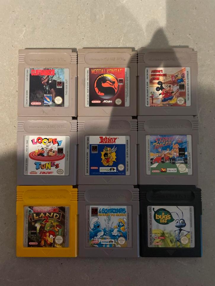 Game Boy Spelletjes - Nintendo 9 Titels LOT, Spelcomputers en Games, Games | Nintendo Game Boy, Gebruikt, Avontuur en Actie, 1 speler