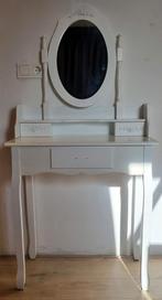 Kaptafel met ovale spiegel meisjeskamer, 50 tot 100 cm, Minder dan 100 cm, Gebruikt, Hout
