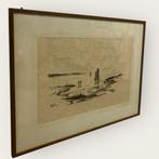 Edmund Wisner - Danzig 1917 penseeltekening, Antiek en Kunst, Ophalen