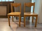 2 houten vintage, retro kleuter stoeltjes, Gebruikt, Ophalen, Stoel(en)