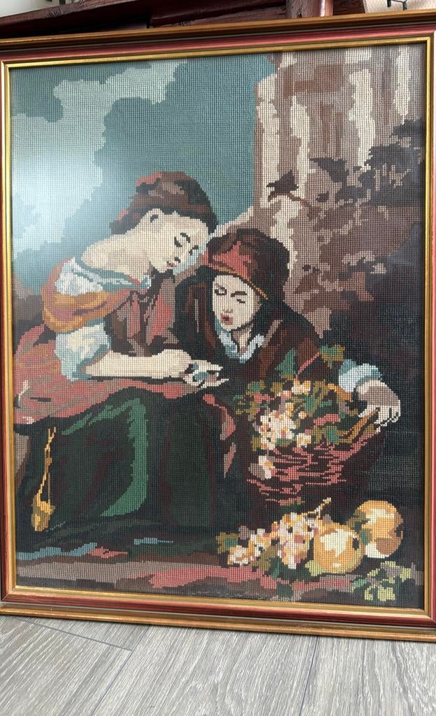 Borduurwerk schilderij, Ophalen of Verzenden