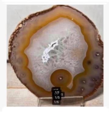 Schijf, Edelstenen drusy agaat schijf, 12 x 12 cm beschikbaar voor biedingen