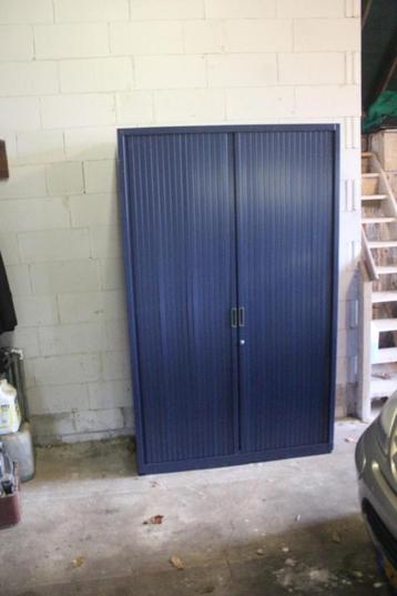 Roldeurkast archiefkast blauw  120 breed beschikbaar voor biedingen