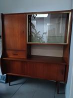 Vintage teak houten highboard, Huis en Inrichting, Slaapkamer | Complete slaapkamers, Ophalen, Zo goed als nieuw, Eenpersoons