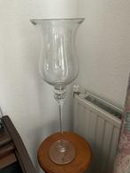 Glazen tulp vaas op hoge voet, Ophalen, Overige kleuren, Glas, Minder dan 50 cm