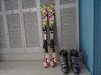 SALOMON JUNIOR SKI 120 CM (SCHOENEN/STOKKEN) NIEUWSTAAT, Sport en Fitness, Skiën en Langlaufen, 100 tot 140 cm, Zo goed als nieuw