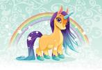 Unicorn Pony vlies behang Rainbow, Eenhoorn * Muurdeco4kids, Verzenden, Nieuw, Wanddecoratie