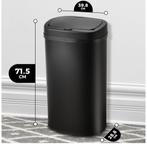 Bayt Prullenbak - Prullenbak 60 Liter - Zwart, 40 liter of meer, Ophalen, Nieuw, 50 tot 75 cm