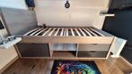 bedverhoger - grijs eikenkleur - 90x200 cm, Huis en Inrichting, Slaapkamer | Bedden, 90 cm, Eenpersoons, Ophalen of Verzenden