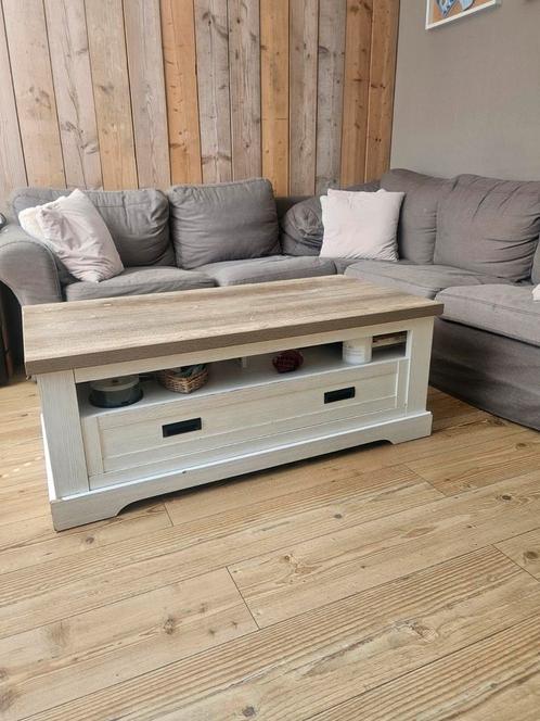 Gebruikte salontafel, Huis en Inrichting, Tafels | Salontafels, Gebruikt, Minder dan 50 cm, Rechthoekig, Ophalen of Verzenden