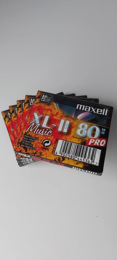 NEW > 5x MiniDisc MAXELL XL-II PRO 80 Min, Audio, Tv en Foto, Walkmans, Discmans en Minidiscspelers, Minidisc-recorder, Ophalen of Verzenden