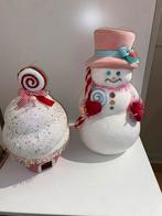 Intratuin candy cane collectie sneeuwpop en huis, Diversen, Ophalen of Verzenden, Zo goed als nieuw