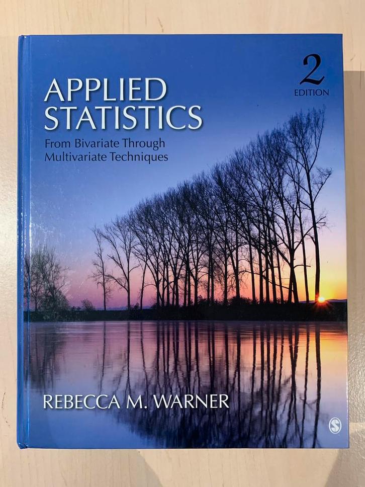 Applied statistics - Rebecca M. Warner, Boeken, Wetenschap, Zo goed als nieuw, Sociale wetenschap, Ophalen of Verzenden