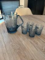 Grijze waterkan en 4 glaasjes van het merk Van Verre, Ophalen, Zo goed als nieuw, Overige stijlen, Overige typen