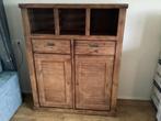 Hoge kast voor in de woonkamer, Ophalen, Gebruikt, 120 tot 170 cm, Landelijk