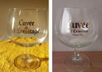 4 Bier glazen CUVEE de l' ERMITAGE Grand Cru, Ophalen of Verzenden, Zo goed als nieuw, Glas of Glazen, Overige merken