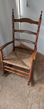 Mooie schommelstoel, Ophalen, Riet of Rotan, Bruin, Eén