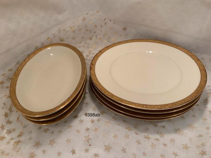 Vintage Jean Haviland 3 Oval dishes and 4 Dinner plates set, Antiek en Kunst, Antiek | Porselein, Ophalen of Verzenden