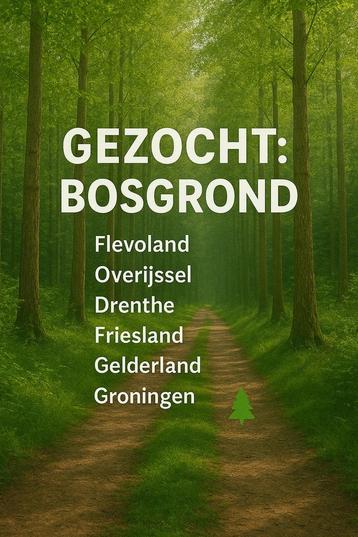 Gezocht: Bosgrond in Flevoland, Overijssel Drenthe Friesland beschikbaar voor biedingen