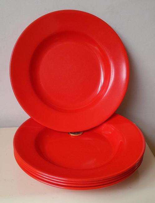 Vintage oranje Mepal diepe borden, Caravans en Kamperen, Kampeeraccessoires, Gebruikt, Ophalen of Verzenden