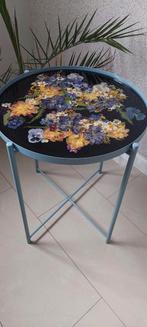 Epoxy bijzettafel, Huis en Inrichting, Tafels | Bijzettafels, Minder dan 55 cm, Rond, Nieuw, Ophalen of Verzenden
