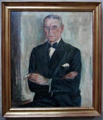==uit 1935===man met sigaret===gesigneerd portret== beschikbaar voor biedingen