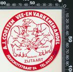 Sticker: Corsten Vee en Varkenshandel - Zijtaart, Overige typen, Ophalen of Verzenden, Zo goed als nieuw