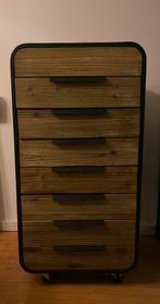 Houten ladekast met 7 lades, Ophalen, Gebruikt, 50 tot 100 cm, Minder dan 100 cm