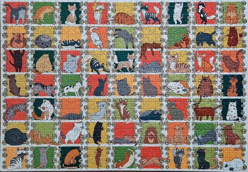 Cats - Deico Pattern puzzel - 1000 stukjes, Hobby en Vrije tijd, Denksport en Puzzels, Zo goed als nieuw, Ophalen of Verzenden