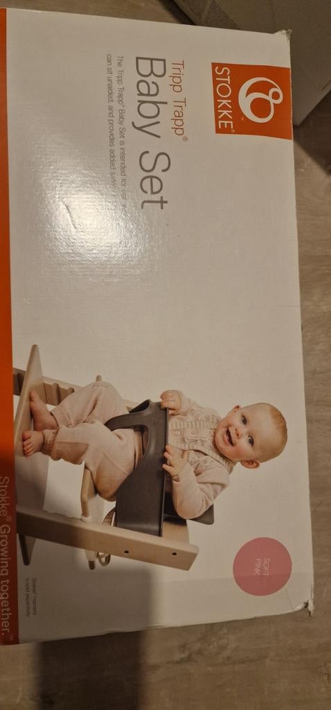 Tripp Trapp baby set roze, Ophalen of Verzenden, Zo goed als nieuw, Meegroeistoel