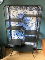 Zwart metalen vakkenkast, Huis en Inrichting, Ophalen, Zo goed als nieuw, Minder dan 150 cm, 150 tot 200 cm