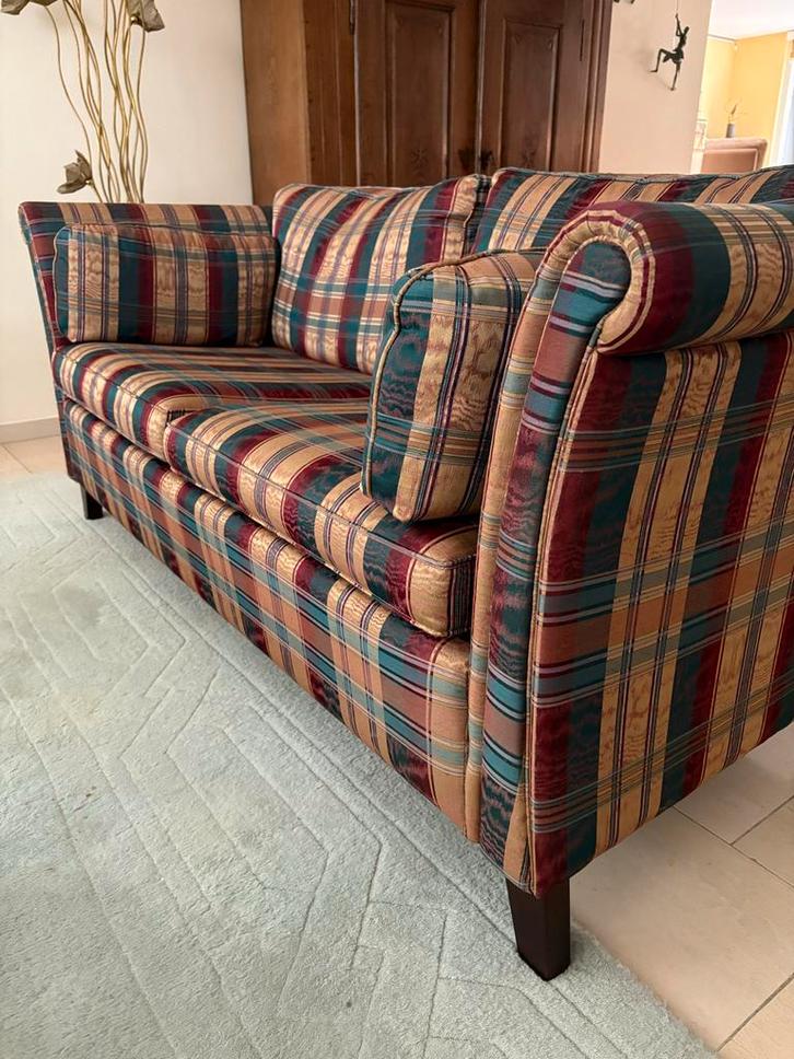 Zithoek: 2 Banken + Fauteuil, Huis en Inrichting, Banken | Bankstellen, Gebruikt, Rechte bank, Tweepersoons, 150 tot 200 cm, 75 tot 100 cm