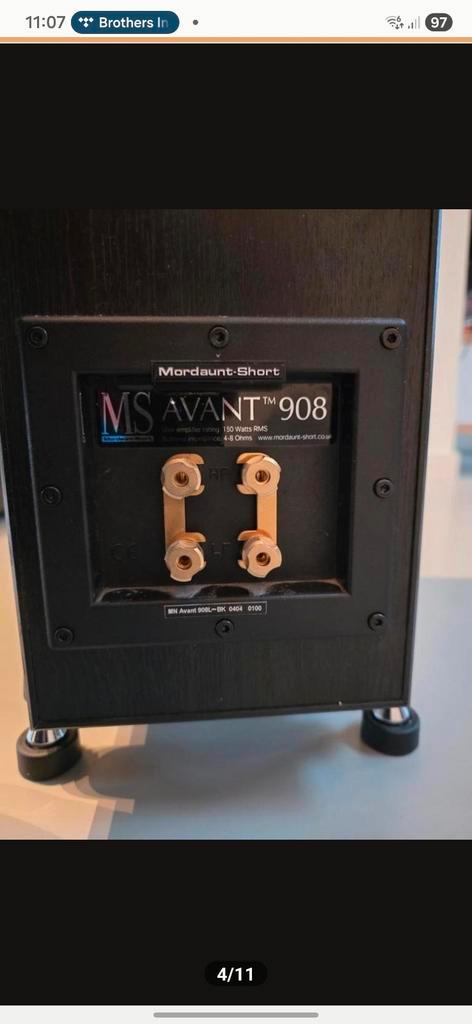 Mordaunt-Short Avant 908 Luidsprekers, Audio, Tv en Foto, Luidsprekers, Gebruikt, Front, Rear of Stereo speakers, 120 watt of meer