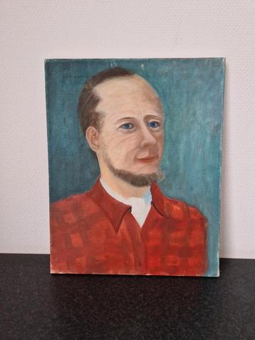 Vintage schilderij portret man - mooie kleuren beschikbaar voor biedingen