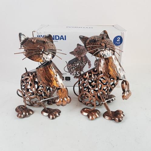Hyundai HSL612301 Solar Cat Light || Nu voor € 14.99, Tuin en Terras, Buitenverlichting, Nieuw, Minder dan 50 watt, Zonne-energie