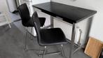 Zwarte Ikea tafel met 2 stoelen, Antiek en Kunst, Ophalen