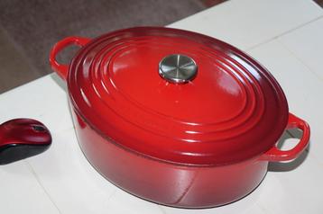 braadpan pan le creuset gebruikt , maar goed ovaal 29cm 4,7L beschikbaar voor biedingen